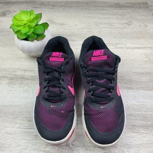 Nike Flex Experience RN 4 Running Athletic Shoes Black Pink Size 10 US